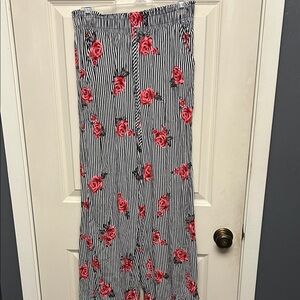 Floral Striped Pants